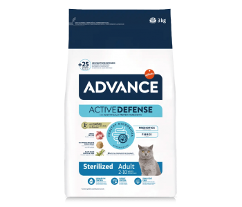 Advance Cat Adult Sterilized 3кг - пуешко и ечемик